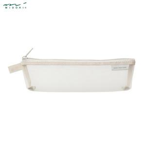 미도리 심플 메쉬 펜케이스 볼펜 필통 파우치 망사 일본 사무용 문구