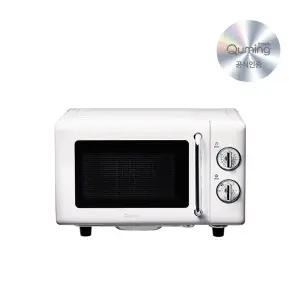 [현대큐밍][당일출고] 현대큐밍 레트로 무회전 플랫형 전자레인지 20L 화이트 HQZMQ00W0E