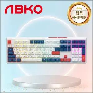 [국내정품] 앱코 MK108W 저소음 멤브레인 무선 키보드 네이비