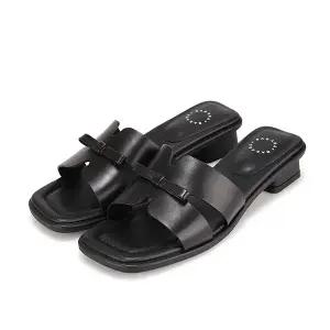 바바라 양가죽 리본 여성플랫샌들 2cm_BBH361