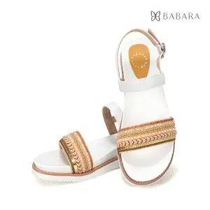 바바라 양가죽 에스닉 샌들 1m_BBD344YE