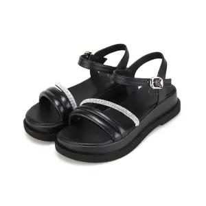 바바라 양가죽 사선 보석줄 여성샌들 2cm_AAI344