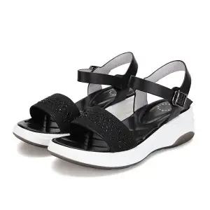 바바라 패브릭 니트 보석장식 여성 샌들5cm_AAF461