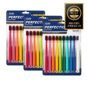 크리오 퍼펙션 차콜 초극세모 비비드 칫솔 10입x3세트