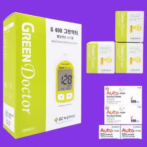 녹십자MS G400 그린닥터 자가혈당측정기+당뇨시험지150매+침200개+솜200매
