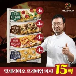 [핏제리아오]노엣지 이탈리안 사각 피자 4종   총 15팩
