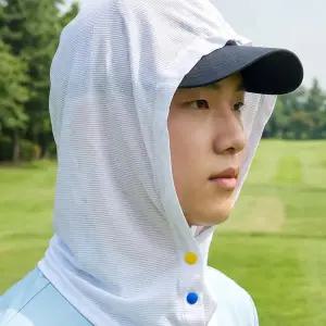 (국산) 자외선차단 골프 후드 썬 쿨망토 캡선가드 AT-H1 - 스포츠 운동 파크 골프 낚시 레져 얼굴햇빛가리개 남여공용 썬바이저