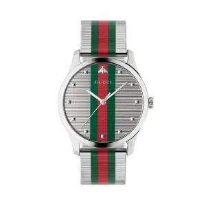 구찌 YA126284 G타임리스 남성 메탈 쿼츠 42mm