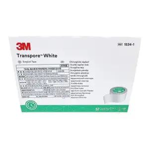 3M 트랜스포 의료용 테이프 플라스틱 화이트 반창고 1534-1 12롤
