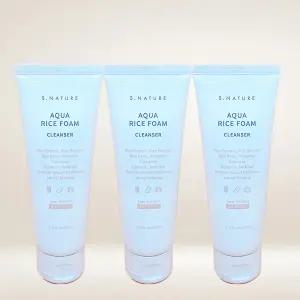 에스네이처 아쿠아 라이스 약산성 클렌징폼 160ml 3개