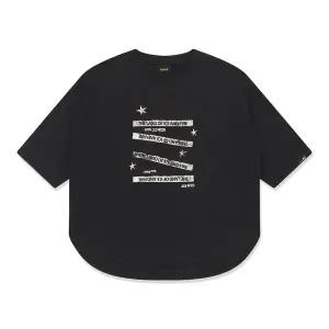 [블루테일](광주신세계)AZG8TS03BK 오버핏 블랙 반팔 티셔츠