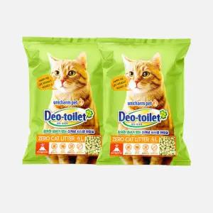 메온셀 2개세트 LG유니참 데오토일렛 사막화 방 지 소취항 균 모래 4L 고양이