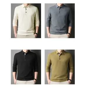 남성 긴팔 카라티 피케 티셔츠 PK 무지 골프웨어 봄 가을 겨울 데일리 상의