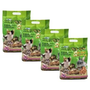 소동물 우드펠렛 5L 4개 펄프펠렛 베딩 햄스터 토끼 용품