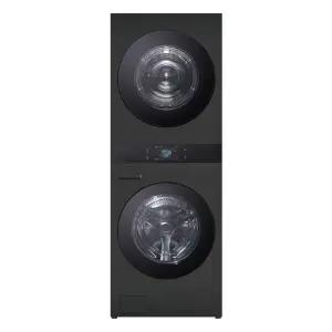 LG전자 트롬 AI 오브제컬렉션 워시타워 스페이스 블랙 25kg WA2525KDF