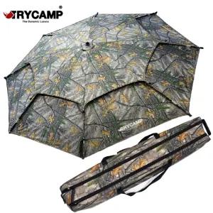 [TRYCAMP] 트라이캠프 2세대 더블폴딩 파라솔 밀리터리 암막 블랙 코팅