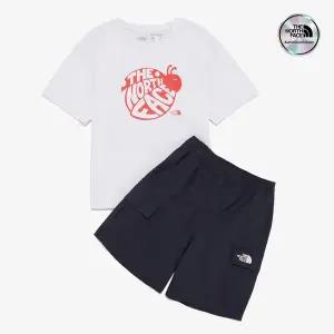 [노스페이스] [노스페이스키즈 공식] NT7UR32U 키즈 캠프그라운드 EX 크루 세트_WHITE