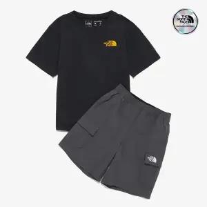 [노스페이스] [노스페이스키즈 공식] NT7UR32S 키즈 캠프그라운드 EX 크루 세트_BLACK