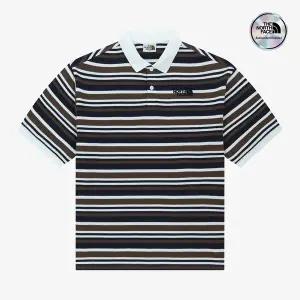 [노스페이스] [노스페이스 공식] NT7PR03J 화이트라벨 스트라이프 반팔 폴로_NAVY