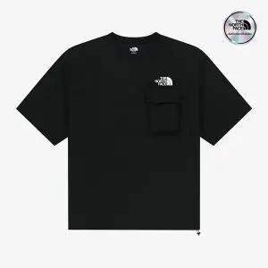 [노스페이스] [노스페이스 공식] NT7UR18J 화이트라벨 아이라 포켓 반팔 라운드티_BLACK