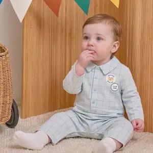 [보리보리/밍크뮤]밍크뮤 그리드체크 우주복_MN (33A1542001)