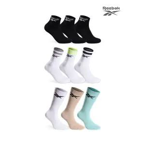 [리복] 남성 여성 양말 발목 중목 크루삭스 스포츠 런닝 캐주얼 데일리 로고 무지 쿠션 논쿠션
