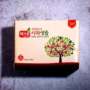 [해가준]예산 NFC 저온착즙 사과즙 110ml x 30포 50포