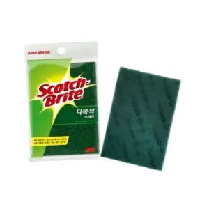3M 스카치브라이트 다목적 수세미 5개입 AL-173/까칠한/주방/쑤세미/청소용/녹색/찌든때/제거/식기/주방용