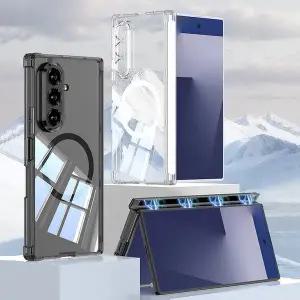 갤럭시 z폴드7 맥세이프 호환 마그네틱 힌지 풀커버 에어백 범퍼 액정보호 투명 하드 케이스