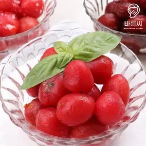 [바른씨]더효탄 바질 방울토마토 절임 1kg 토마토마리네이드 대용량