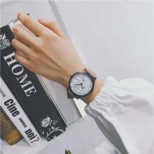 손목시계 핑크 가죽시계 여성 스터디-WFHJBE6