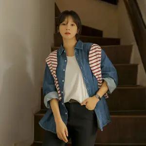 [엘리시아] 봄맞이 특가 [MADE] 보어 절개 데님 카라 NB