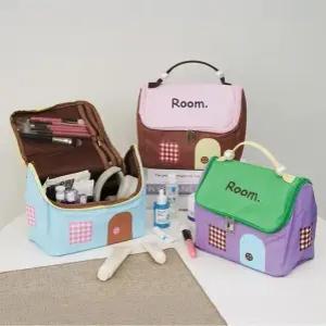 귀여운 집모양 대용량 여행용 속옷 화장품 파우치