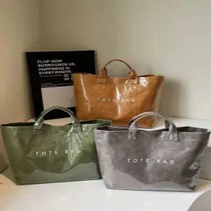 크래프트 투명 비닐코팅 비닐 토트백 가방 종이