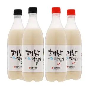[품질보장] 삼산주조장 해남찹쌀생막걸리세트 750ml 9도x2,12도x2