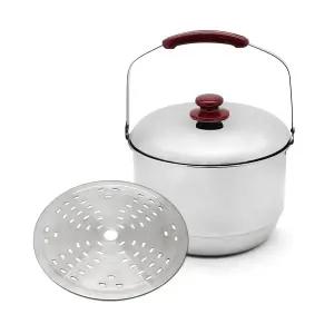 [헤킨스]스테인리스 인덕션 겸용 미니 들통 곰솥 찜통 깊은 솥냄비 곰탕 육수 5L 22CM