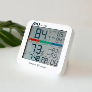 AND 디지털 온습도계 정확한 벽걸이 신생아 아기 시계 온도계습도계 스마트 온도습도계 AD-56B