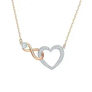 [브랜드 주얼리   패션액세서리] 여성 믹스드 메탈 피니시 인피니트 하트 목걸이 실버 5604531