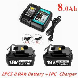 마키타 호환용 충전식 리튬 이온 배터리  18V 8.0Ah BL1860 LXT400