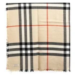 [버버리] 체크 울 스카프 200 샌드 8085069
