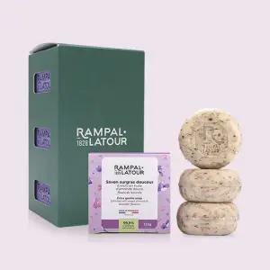 [공식수입] 랑팔라투르 사봉 롱드 천연 세수 비누 라벤더 플라워 125g 3개 세트