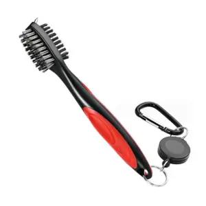 골프클럽 헤드 브러쉬 빨강/이물질/제거/청소솔/세척솔/골프채용/휴대용/골프채솔/클럽/청소/관리/케어