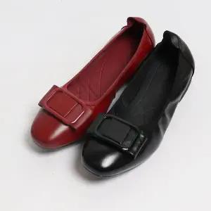 [원더슈즈](천안아산점)천연소가죽 플렉시블 컴포트 쿠션 미끄럼방지 플랫슈즈 2.5CM K-NY09