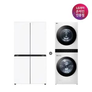LG 디오스 오브제컬렉션 매직스페이스 냉장고 + LG 트롬 워시타워 (T875MHH111 + W21WAM)