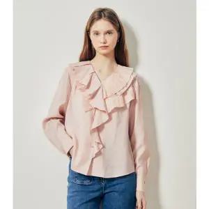 [JJ지고트](신세계 사우스시티)드레이프 러플 칼라 블라우스 GR2A0BLR11