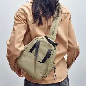 [하프클럽/]무지 베이직 나일론 슬링백 미니백팩 겸용 캐주얼가방