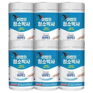 KR리빙 유한그린텍 마법의 청소박사 찌든때 기름때 청소용 대용량 150매(150mm x 180mm) 6개