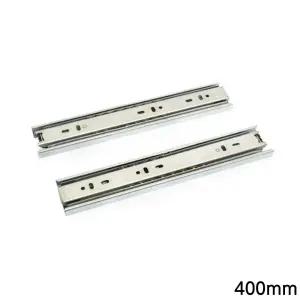 3단 볼레일 서랍 레일 35mmx400mm/선반/슬라이딩/도어/밥솥/가구/씽크대/서랍장/언더/밥통/책상/렌지대/