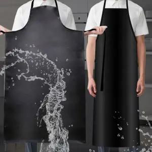 하이롱 pu 가죽 앞치마 바리스타 방수 앞치마 남녀공용 내유성 생활