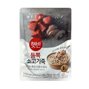 비비고죽 CJ 햇반 듬뿍 소고기죽 420g x 21개 (1박스)